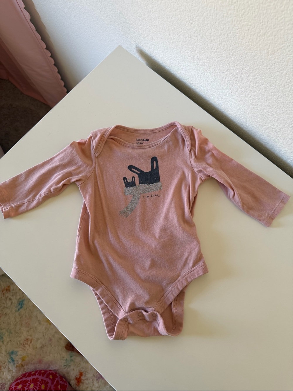 GAP “I Love Daddy” Baby Long-sleeve Onesie Bodysuit